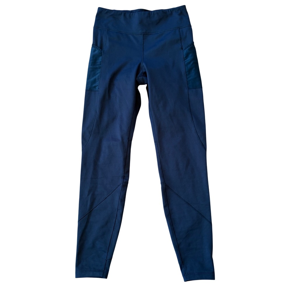 Brooks Women's Black Fleece‎ Lined Leggings Stash Pockets High Rise Size Medium
